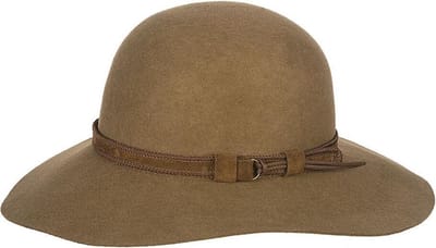Hatland - Wollen hoed voor dames - Leonora - Beige - maat L (59CM)