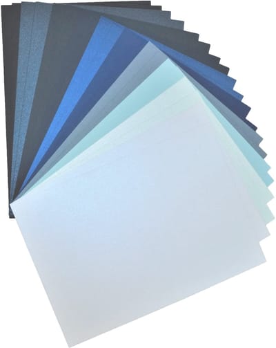 Netuno - set blauwe sierpapieren - 10x2 - A5 - 14,8 x 21 cm - 20 vellen