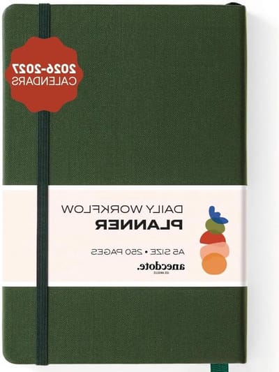 Planner 2024-2025 - Agenda Dag Week - Doelen Bereiken - Robuuste Hardcover - A5 Formaat - Altijdgroen