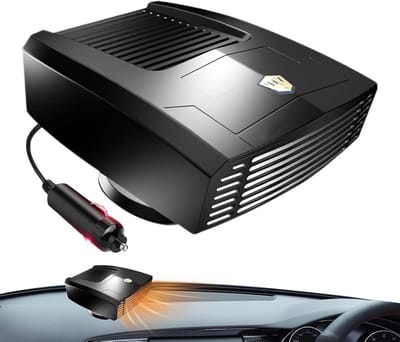 Draagbare Auto Ontdooier - Ruitverwarming Ventilator - Veilig Rijden - Snelle Ontdooiing - 12V/24V - Zwart