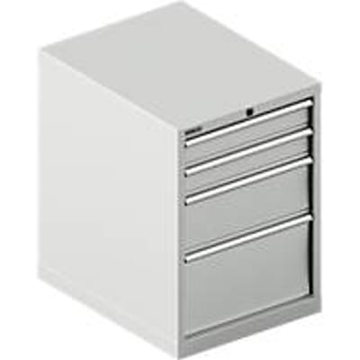 Schäfer Shop Select  ladekast 27-36, 4 schuifladen, tot 75 kg, B 564 x D 725 x H 800 mm, lichtgrijs/lichtgrijs