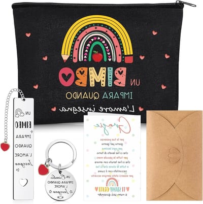 Multifunctionele Tas voor Leraren - Eindejaars Cadeau-ideeën, Sleutelhanger en Cosmetica Tas, Perfect Bedankt Geschenk voor Docenten, Één Maat