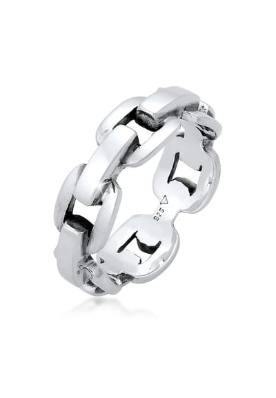 KUZZOI - Ring - Herenketting Look Robuust in 925 Sterling Zilver - Heren