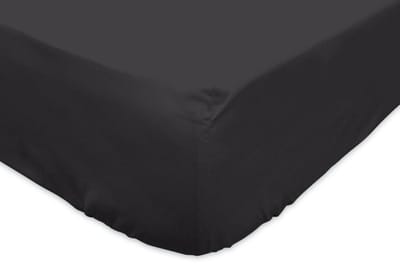 Hoeslaken FLANEL antracite - donker grijs 160 x 200 hoek 30cm