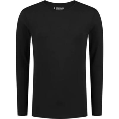 Garage - Bodyfit Shirt O-neck Long Sleeve - 200 Black