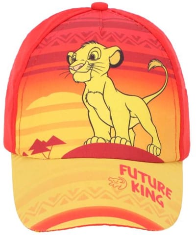Kinderpet Simba – The Lion King – 52cm – Rode Cap met Opdruk – Future King (3-8 jaar)