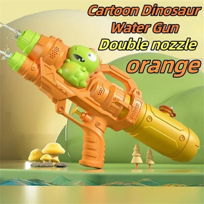 Cartoon Dier Waterspuit Zomer Zwembad Perfect Speelgoed Dubbele Mondstuk Waterspuit Dinosaurussen Druktype Waterpistool Eenhoorn Waterspuit Perfect Speelgoed orange