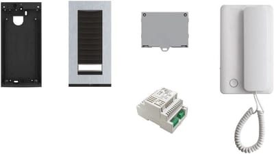 Universele E-poorterset - Intercom Kit - Toegang Regelen - Voorbereid voor Wandmontage - 49 x 119 x 283 cm - Wit