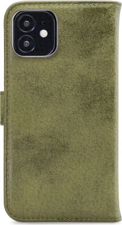 My Style Telefoonhoesje geschikt voor Apple iPhone 12 Mini Hoesje | My Style Flex Wallet Bookcase Portemonnee | Pasjeshouder voor 3 Pasjes | Telefoonhoesje voor Pinpas / OV Kaart / Rijbewijs - Olive | Groen