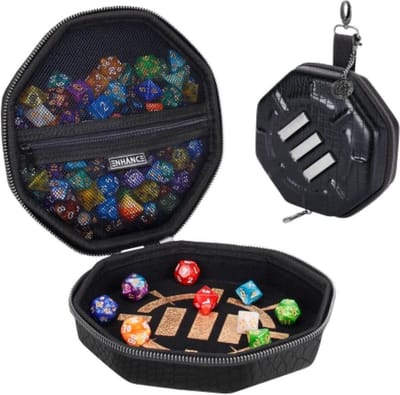 Enhance - Dice Tray & Case Collector's Edition (Black) - Dobbelsteenkoffer en Speelbord in 1