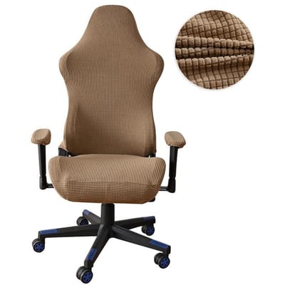 Gaming Fauteuil Zitting Hoes Computerstoel Hoes Zitting Hoes E-Sports Stoelen Hoes Kantoor Stretch Elastische Kruk Hoes Universal size beige