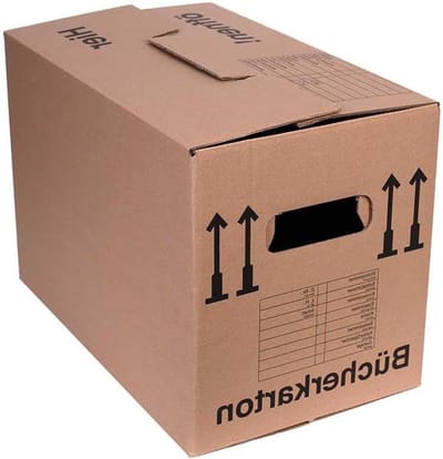 Boekendoos Verhuisdoos - Documentendoos Archiefdoos - Boeken Verhuizen - Dubbele Golfkwaliteit - 500 x 300 x 350 mm - Bruin