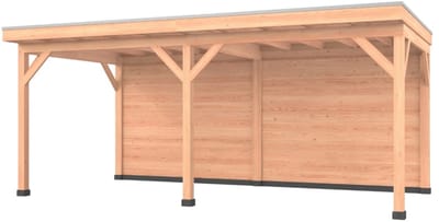 Douglas overkapping, 600 x 300, met achterwand, Westwood Comfort Plus