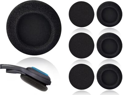 Dailygoods - Oorkussens - Vervangende oorkussens - Schuimrubber - Zwart - Comfortabel - Geschikt voor hoofdtelefoons - 50 mm
