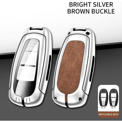 Housse Étui Métal Cuir pour Clé de Voiture Suzuki Swift Kizashi Vitara Sx4 Baleno Ignis Ciaz S-Cross Ertiga Porte-clés Accessoires