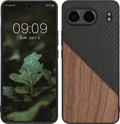 kwmobile hoesje geschikt voor OnePlus Nord 4 5G - Backcover in donkerbruin / zwart -Smartphonehoesje - design