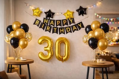30 jaar verjaardags feest pakket - ballonnenpakket 30 jaar - versiering ballonnen 30 jaar - opblaasbare cijfers 30