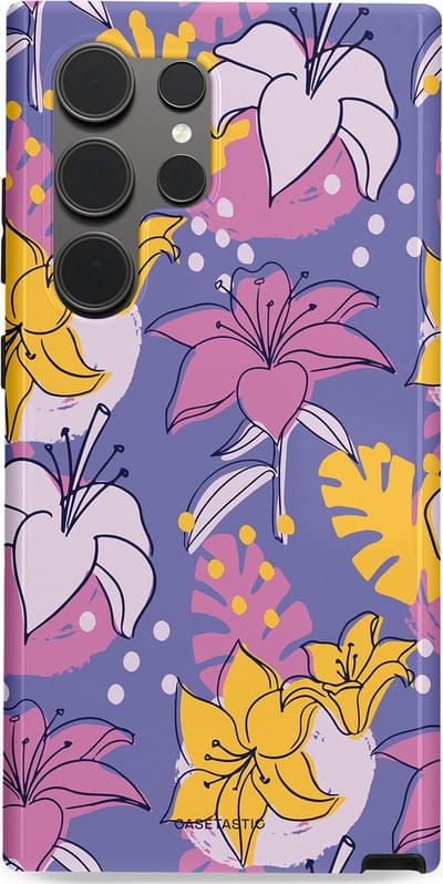 Casetastic Hoesje Geschikt voor Samsung S24 Ultra - Stijlvolle Beschermende Duo-layer Case - Lichtjesbloei