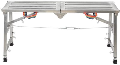 Trendique - Kamersteiger - Steiger - Opvouwbaar - Verstelbare hoogte 60-90 cm - Draagvermogen 200kg - 120 x 30 x 60-90 cm