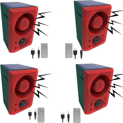 Buitenalarm Bewegingsmelder - Zonne-energie Alarm - Beveiliging Huis - 130dB Geluid - 12x7x8 cm