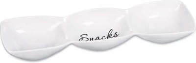3-Vaksschaal 41cm 'Snacks' 41,6 x 10.5 x H4.8 cm.