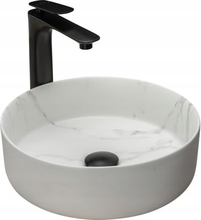 Rea Sami Marble Mat Opzetwastafel Steen Imitatie 36x36 cm