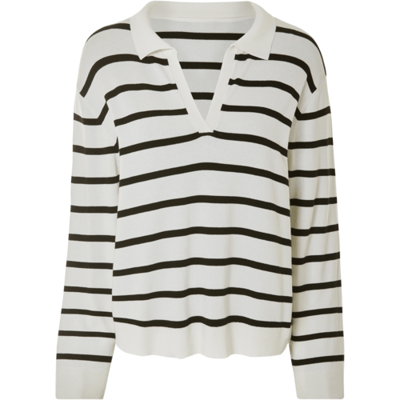 esmara Gebreide dames trui (Wit/zwart, XS (32/34))