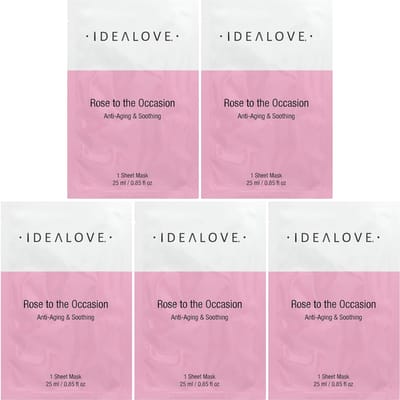 Idealove, Rose to the Acquisition, 5 beauty sheet masks, 25 ml (0.85 fl oz) each pink