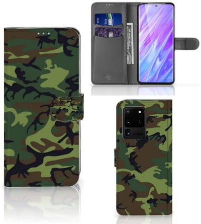 Samsung Galaxy S20 Ultra Telefoon Hoesje Army Dark