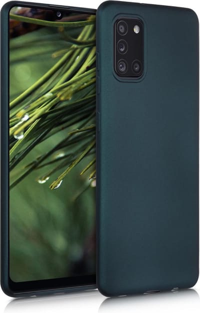 kwmobile telefoonhoesje geschikt voor Samsung Galaxy A31 - Hoesje voor smartphone - Back cover in metallic petrol