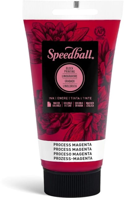 Water-soluble bloc printing ink process magenta - Speedball