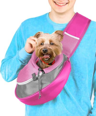 Draagtas Huisdier - Reistas Puppy - Veilig Vervoer - Handsfree Ontwerp - Tot 2.7 kg - Paars