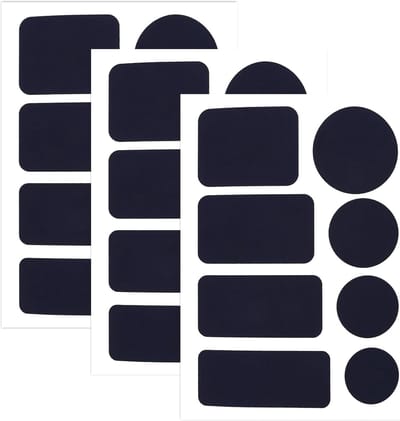 Reparatiepatches Set - Kleding Stickers - Gaten Herstellen - Zelfklevend Nylon - 24 Stuks - Donkerblauw