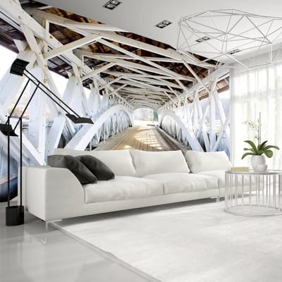 200cm X 140cm - Fotobehang -  Oude brug