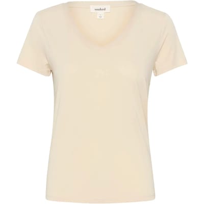 Dames-T-shirt met V-hals Soaked in Luxury Columbine