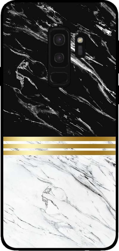Smartphonica Telefoonhoesje voor Samsung Galaxy S9 Plus marmer look - backcover marmer hoesje - Zwart Wit geschikt voor Samsung Galaxy S9 Plus