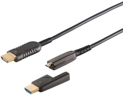 S-Impuls Actieve HDMI optical fiber kabel met smalle connector - versie 2.0 (4K 60Hz HDR) - 7,5 meter