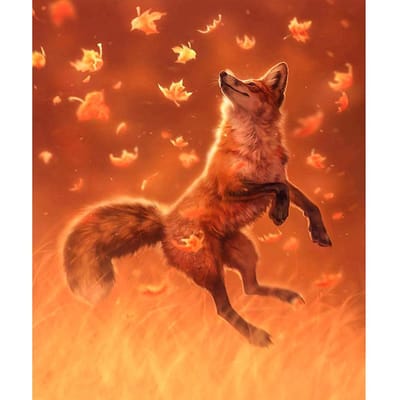 Diamant mosaïque Animal renard fait à la main diamant peinture point de croix Kits diamant broderie décor à la maison 20X30CM
