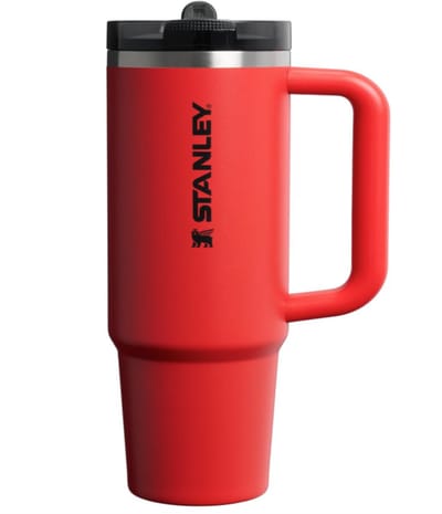 STANLEY Quencher ProTour Flip Straw Tumbler 0,89L (Chili Black) – Lekvrije Drinkbeker met Rietje & Handvat – Geïsoleerd RVS – BPA-vrij