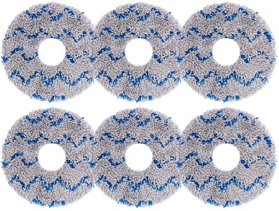 Dailygoods- Wischtukken Set van 6 - Ecovacs Deebot X1/X2/T10/T20 - Staubsauger Accessoires - Vervangende Wischtücher - Hoogwaardige Kwaliteit - Mop
