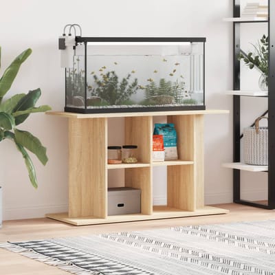 vidaXL - Aquariumstandaard - Sonoma - Eiken - 100x40x60 - cm - Bewerkt - Hout