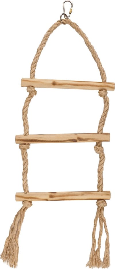 Flamingo Vogelspeelgoed Bbq Touwring Triple - Vogelspeelgoed - 16.2x1.5x51 cm Beige Natural