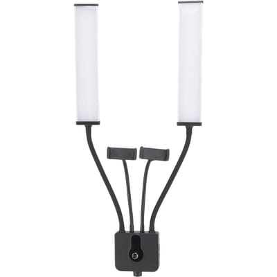 LED Stick Invullicht Flexibele Dubbele Arm Fotografie Invullicht voor Live Video 3200K‑5600K 100‑240V US Plug