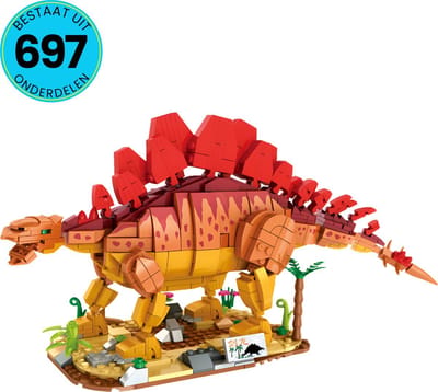 WOMA® Dino Speelgoed Set Geschikt Voor LEGO - 697 Bouwstenen - Vanaf 6 Jaar - Stegosaurus - Bouwset - STEM Speelgoed - Bouwsets - Bouwspeelgoed - Inclusief Handleiding