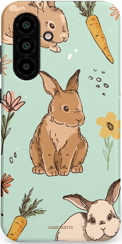 Casetastic Hoesje Geschikt voor Samsung A56 / A36 - Stijlvolle Beschermende Duo-layer Case - Hop hop flapoortje