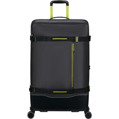 American Tourister Koffer - Urban Track COATED Spinner (4wiel) L - Black/Lime - 3,6 kg