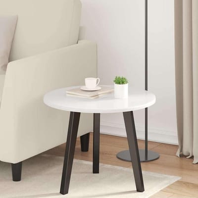 Rond Tafelblad - Blad voor Tafel - Terras Gebruik - Hoogglans Afwerking - 50x50x15 cm - Wit