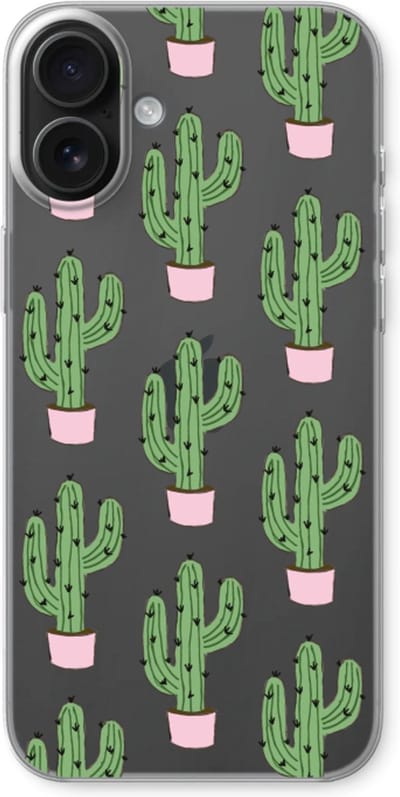 Case Company® - Hoesje geschikt voor iPhone 16 Plus hoesje - Cactus Lover - Soft Cover Telefoonhoesje - Bescherming aan alle Kanten en Schermrand
