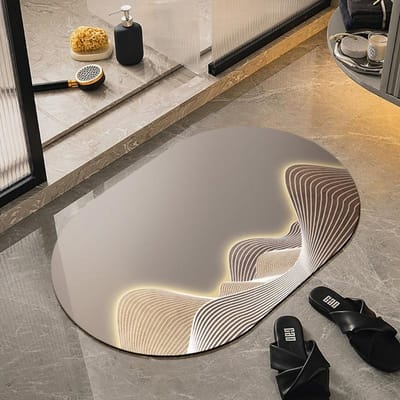 Badkamervloermat Diatomeeënaarde Licht Luxe Sneldrogend Toiletdeur Antislip Toilet Absorberende Mat Gemakkelijk te Drogen Geen-schoon Voetmat 40 * 60CM