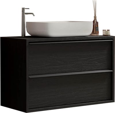 Allure Wastafelmeubel met waskom Steel - wandmodel - 105 cm
